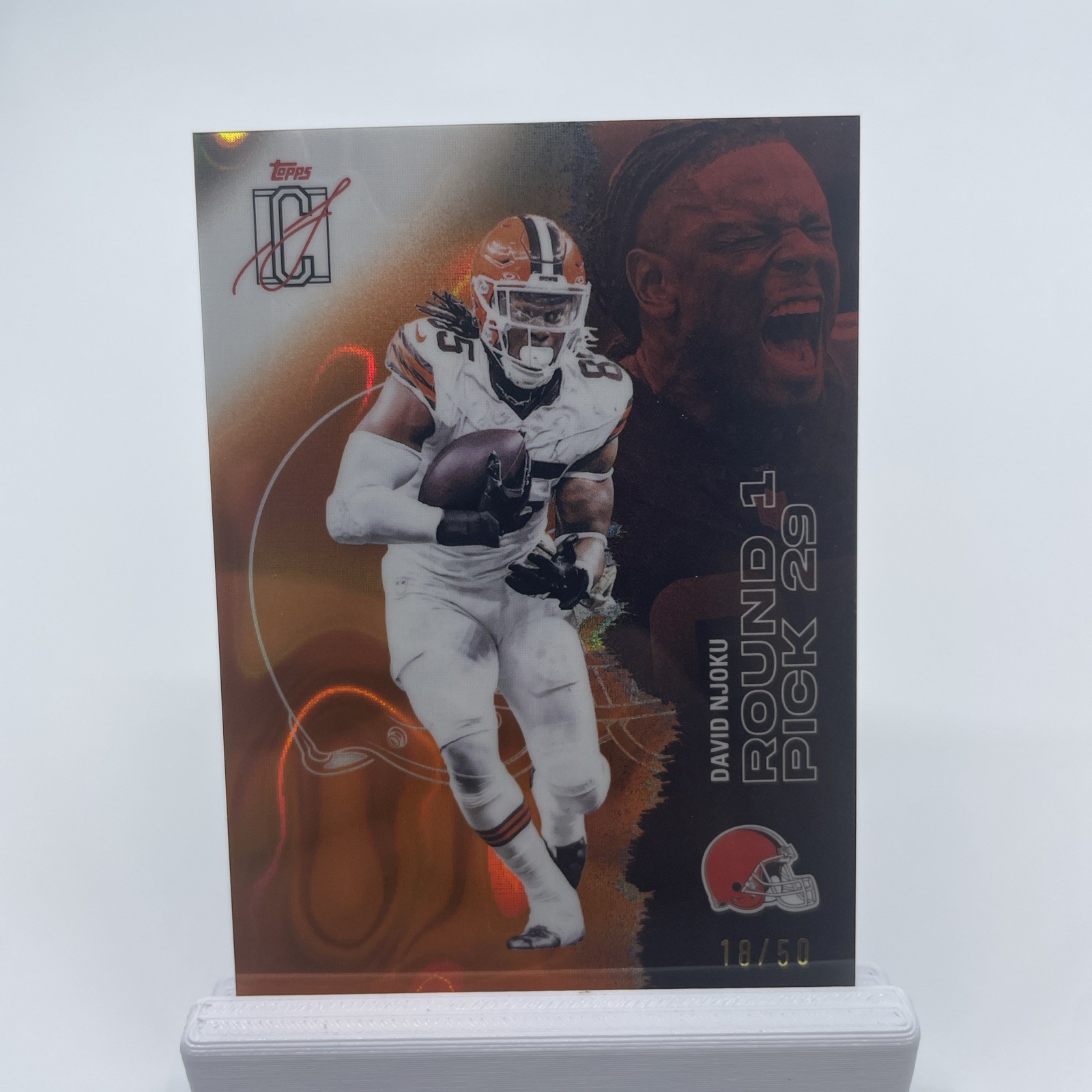 2025 Signature Class David Njoku Orange Lava /50 #71 Browns