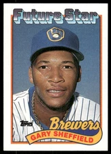NM-MINT GARY SHEFFIELD RC ROOKIE 1989 TOPPS #343 UNCREASED HIGH GRADE TPHLC-4723