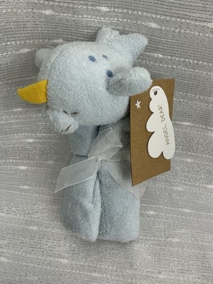 ANGEL DEAR Narwhal Security Blanket Lovey Plush Blue Whale Baby