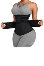 Waist Trainer for Women Adjustable Double Belts Neoprene Corset with Zipper
