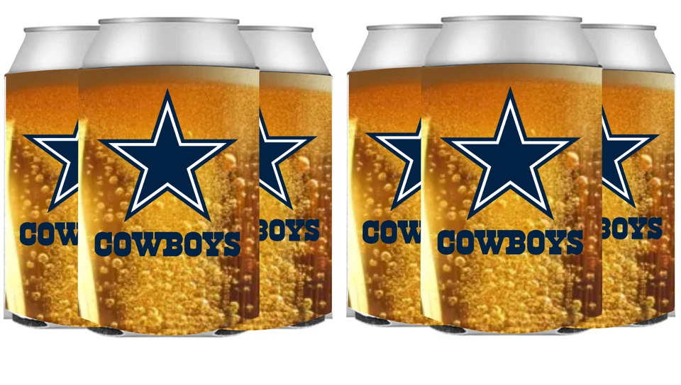 Cowboys Can Koozie, Packs of 3, 6 and 12 - Image 3 of 4