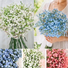 Artificial Flowers Baby Breath Gypsophila Bunch Real Touch Fake Plants For Party