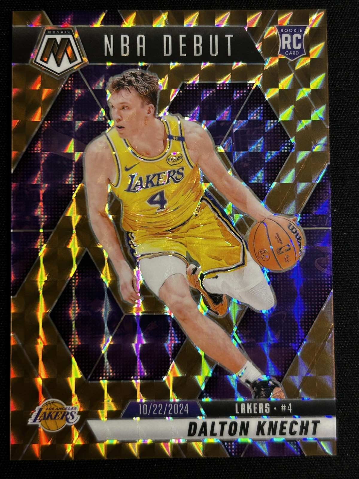 2024-25 Panini Mosaic Dalton Knecht NBA Debut Bronze Prizm /75