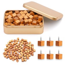 Thumb Tacks, Push Pins Decorative for Cork Board, Cute Coffee Square Shaped