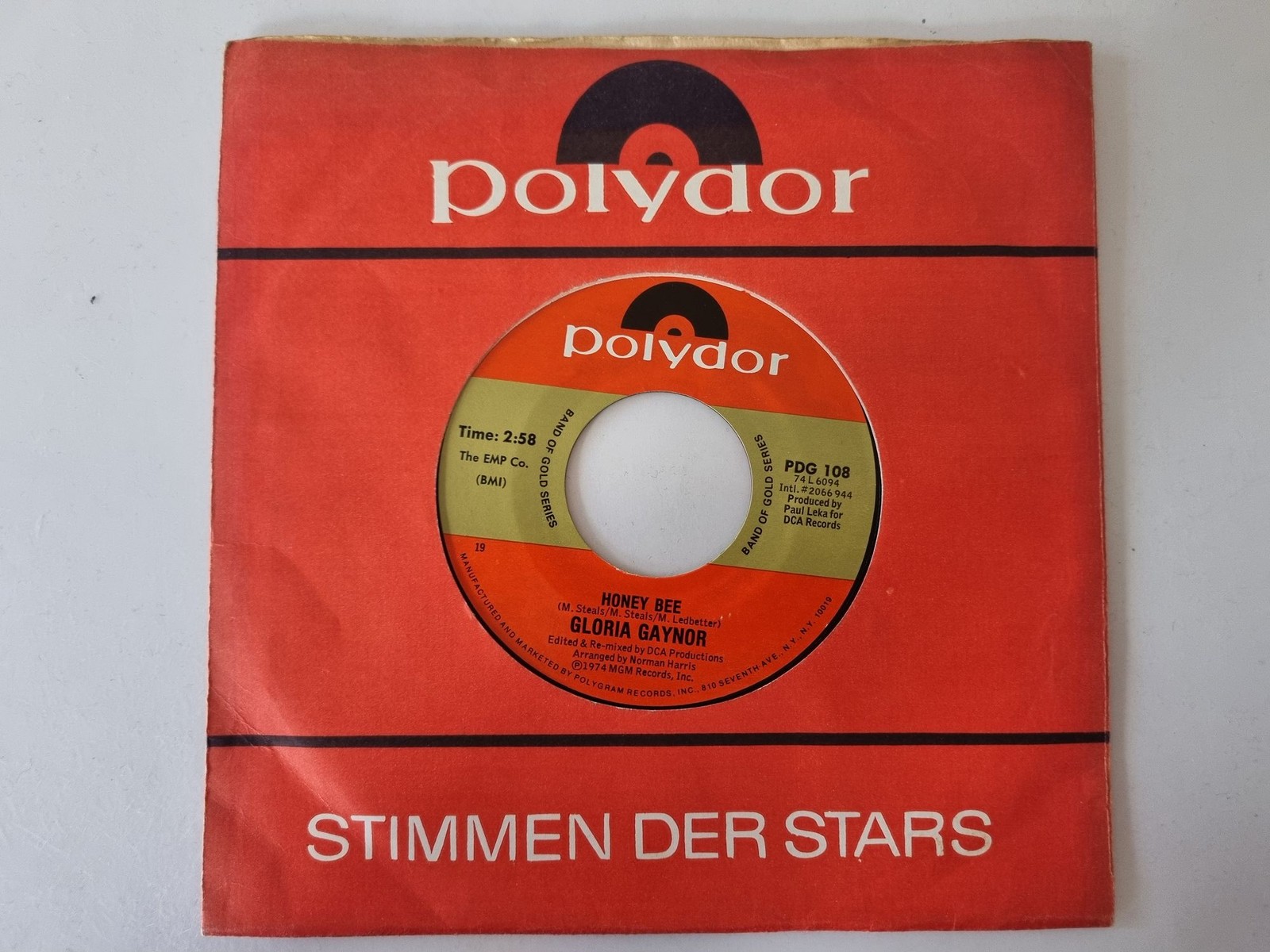 Gloria Gaynor - Never Can Say Goodbye / Honey Bee 7'' Vinyl US