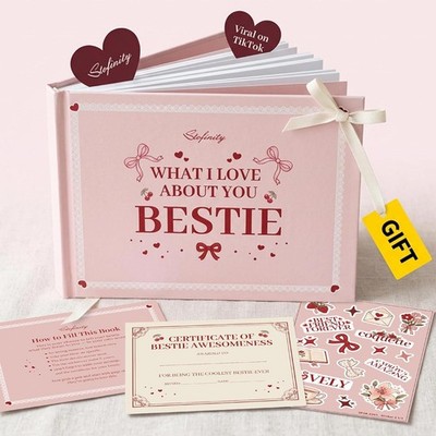 What I Love About You Bestie Gifts For Women - Fill In The Blank Book For