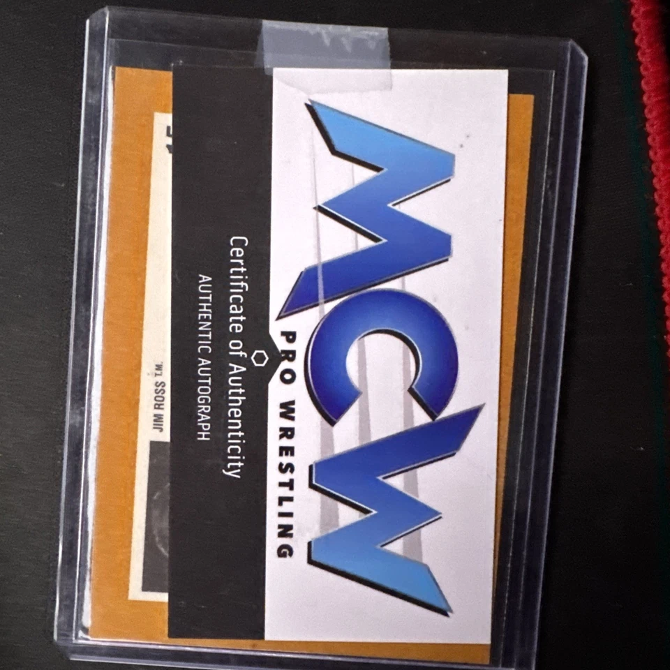 WCW - Джим Росс 1991 коллекционная карточка - с автографом - сертификат подлинности - Изображение 2 из 2