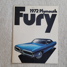 Vintage 1972 Plymouth Fury Gran I Ii Iii Original Car Dealer Sales Brochure
