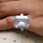 QVC Kenneth Jay Lane Silvertone Ravishing Beauty Ring Size 5 — photo 4
