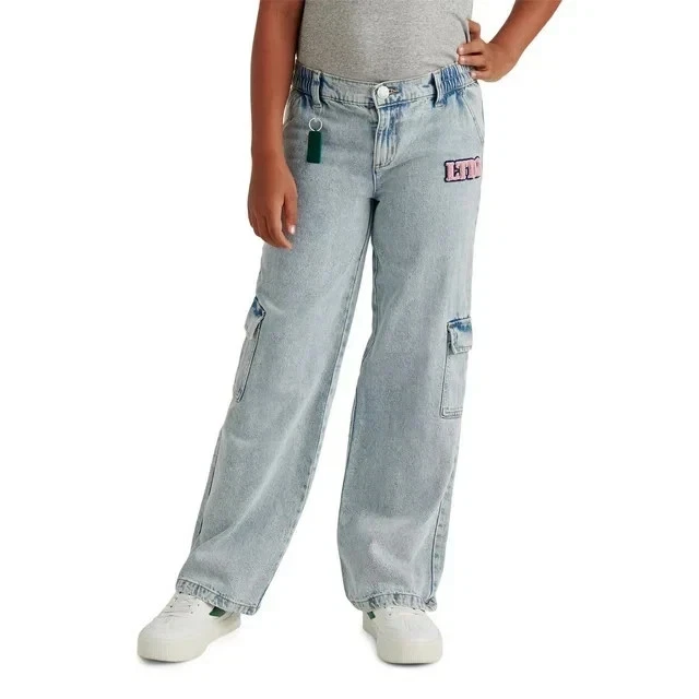 Pantalones de mezclilla Limited Too Cargo talla 16 lavado claro Foto 2 de 4