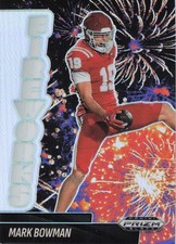 2025 Panini Prizm Black Fireworks - Mark Bowman, #15, Silver