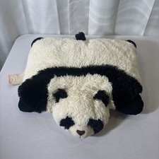Pillow Pets 2010 Panda Bear 18" White Black Plush Original Stuffed Animal