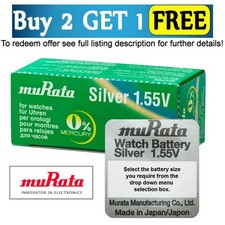 Murata BUY 2 GET 1 FREE OFFER 321 364 371 377 379 394 395 399 Watch Batteries