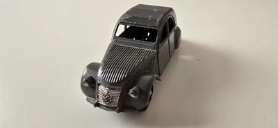 Dinky Toys 24T Citroën 2CV Gris Doré Métallisé - 1:43 - État Neuf (Mint) - France