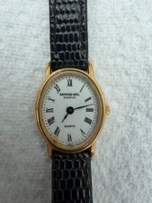 Vintage Raymond Weil 5717 Oval  Ladies Gold Plated Quartz Watch SPARES/ REPAIR
