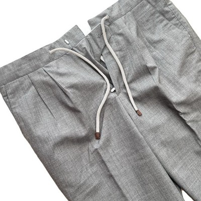 Brunello Cucinelli Size 48 Melange Wool Jogger M032PE1410 C079
