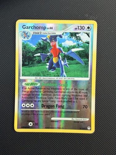 2007 Pokemon Mysterious Treasures Garchomp 9/123 Reverse Holo Rare LP/MP