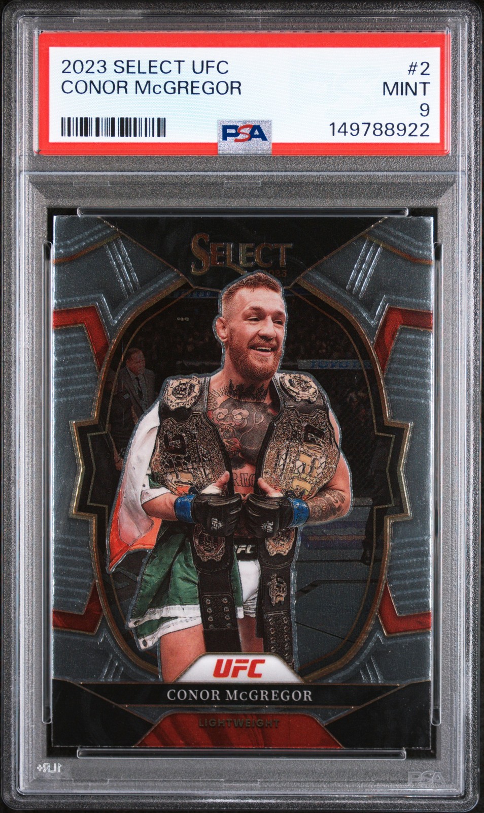 2023 PANINI SELECT UFC #2 CONOR MCGREGOR PSA 9