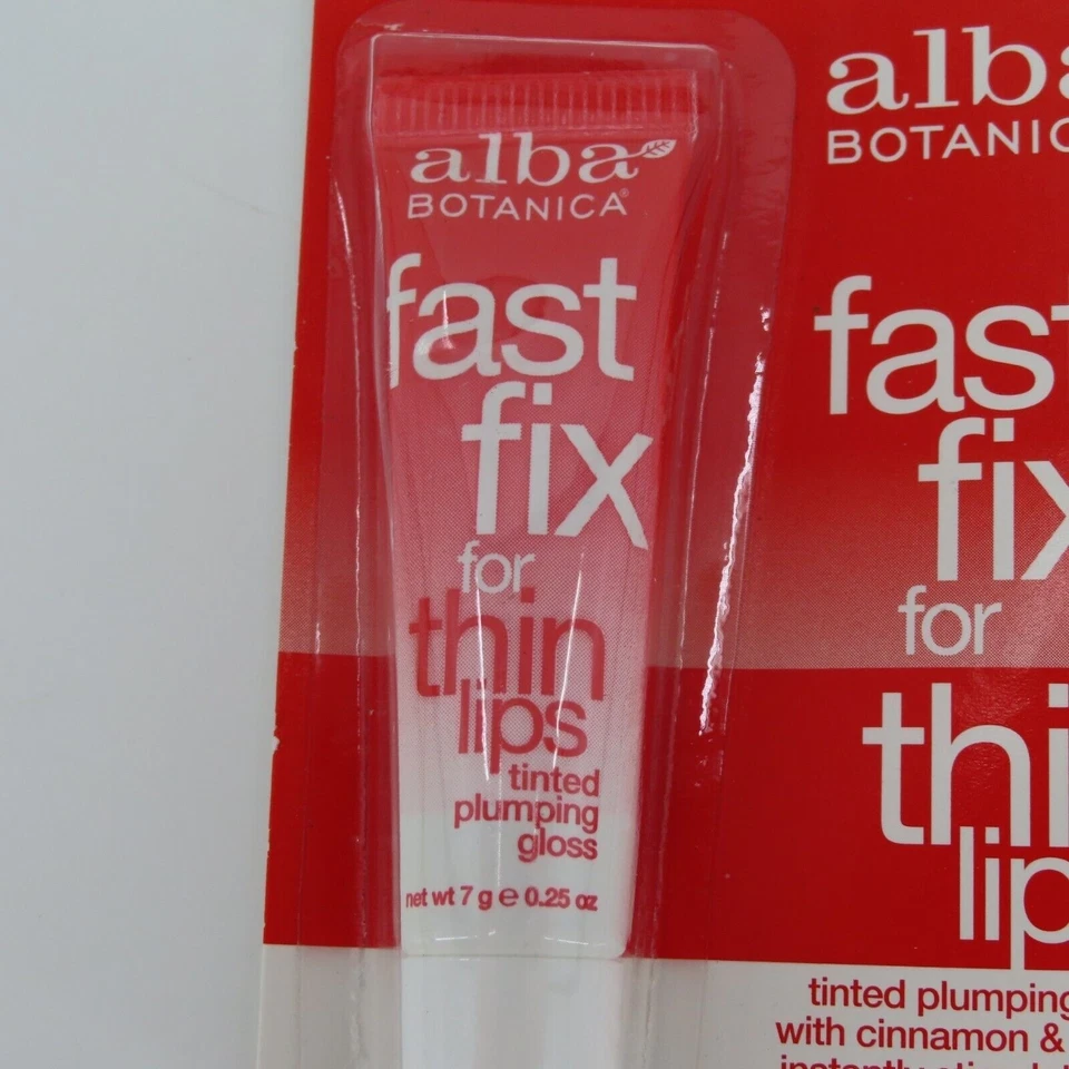 Alba Botanica Fast Fix Labios Delgados Tintado Relleno Brillo .25oz 724742007973 NUEVO Foto 2 de 4