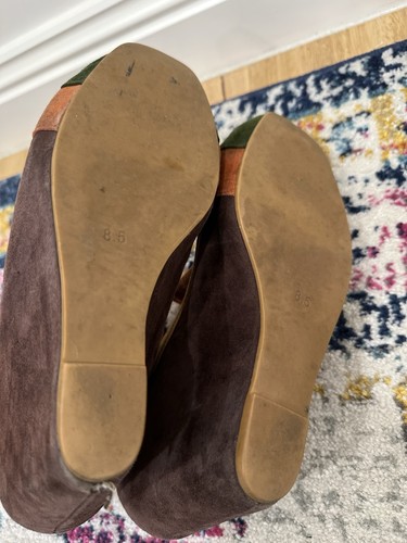 Jeffrey Campbell Hecho a Mano Ibiza Gamuza T Bar Mary Jane Tacones de Cuña EE. UU. 8.5 Y2K - Imagen 8 de 9