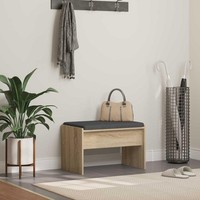Flurbank Mit Kissen Sonoma-Eiche 63 X 38 X 40 Cm