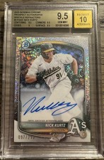 2025 Bowman Chrome Speckle Refractor Nick Kurtz A's AUTO 97/299 Gem Mint 10 Auto