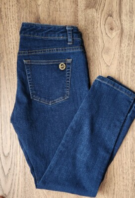 Michael Kors Jeans Dark Wash Skinny Women 6 Inseam 27'' Mid-Rise Straight Leg EUC