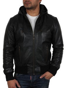 leather bomber jacket ebay