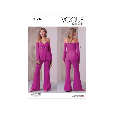 Vogue Schnittmuster V1943 - Kombination - Hosenanzug - schulterfreies Oberteil