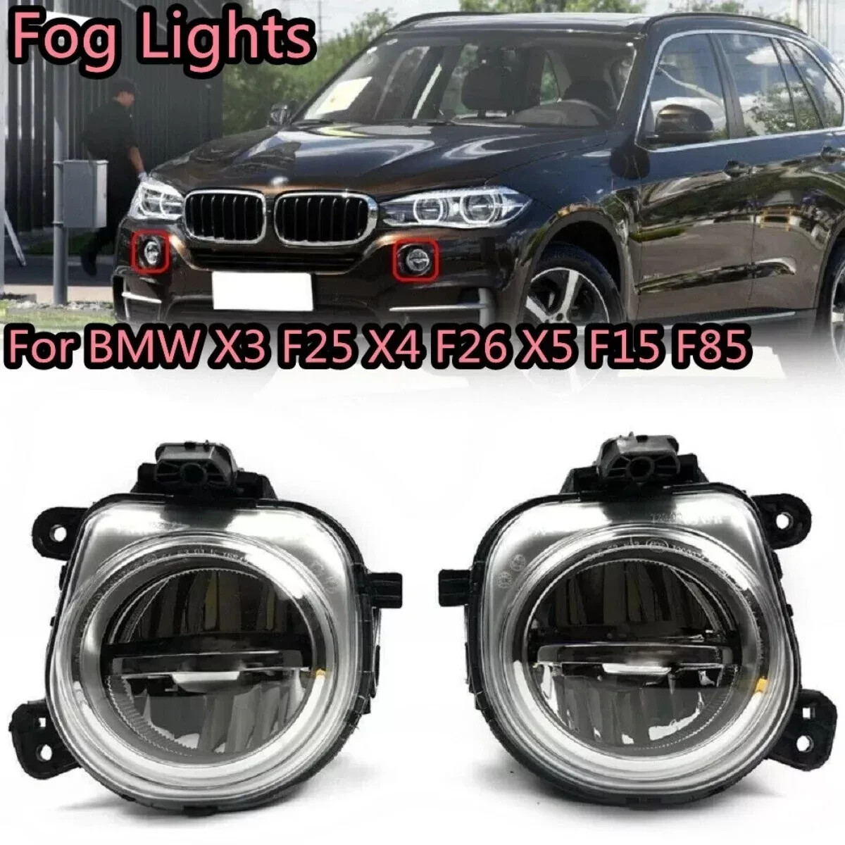 Antibrouillards LED résolvant le manque de visibilité nocturne sur BMW X3 X4 X5