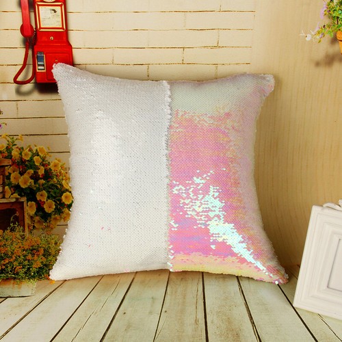 Funda de almohada cuadrada reversible de transferencia de calor con brillo de sublimación en blanco 20 un. - Imagen 21 de 52