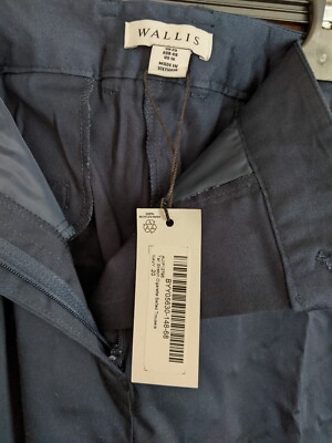 New Wallis Tall Ladies Navy Cigarette Trousers Uk20