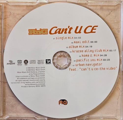 R'n'G - Can't U Ce - Maxi-CD - 1998 - Urban Empire - Bild 3 von 3