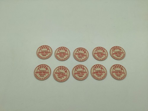 10 Milk Bottle Cap From Jersey Cream Extra Heavy Harold E. Baker New Old Stock