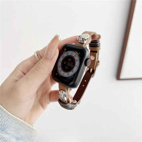 Cinturino donna pelle sottile per Apple Watch 10 9 8 7 6 SE 40/44/41/45/42/46mm - Foto 11 di 25