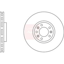 2x Brake Discs Vented For Citroen C5 Aircross 1.6 THP 150 Apec Red Front 424993
