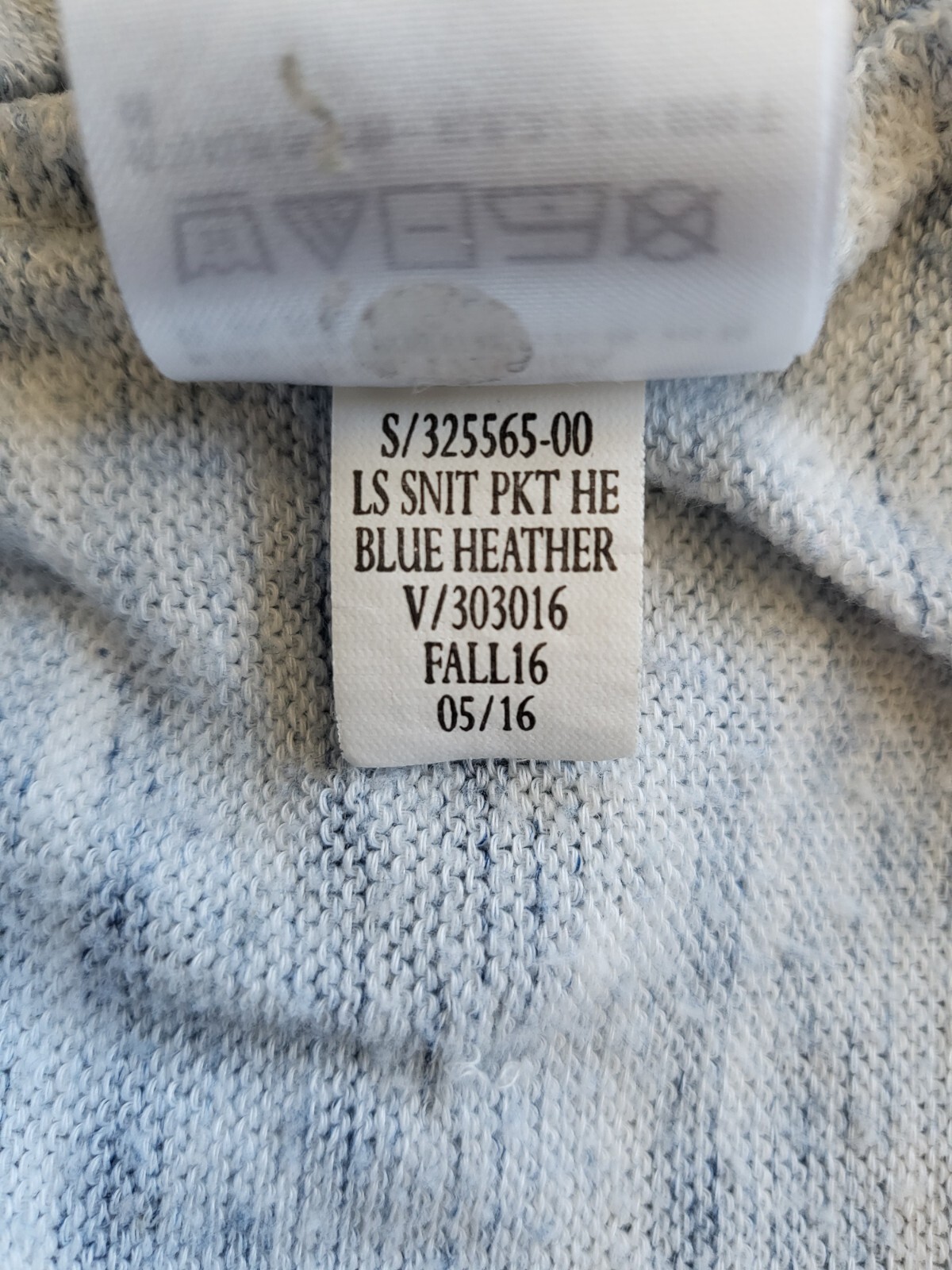 Gap Womens Henley Top Medium Knit Scoop Neck Long Sleeve Heathered Blue eBay