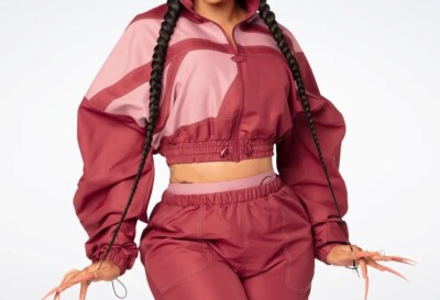 Reebok Classic Women's Red Cardi B Woven Satin Jacket HD4776 | eBay