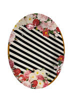 Fade Ovales Melamin Tablett Rose&Wood Eklektisch 47 X 37 Cm