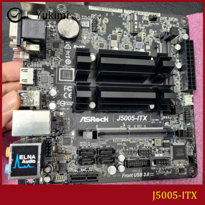 FOR ASROCK J5005-ITX DDR4*2 8GB HDMI DVI-D D-Sub Mini-ITX Motherboard Test OK