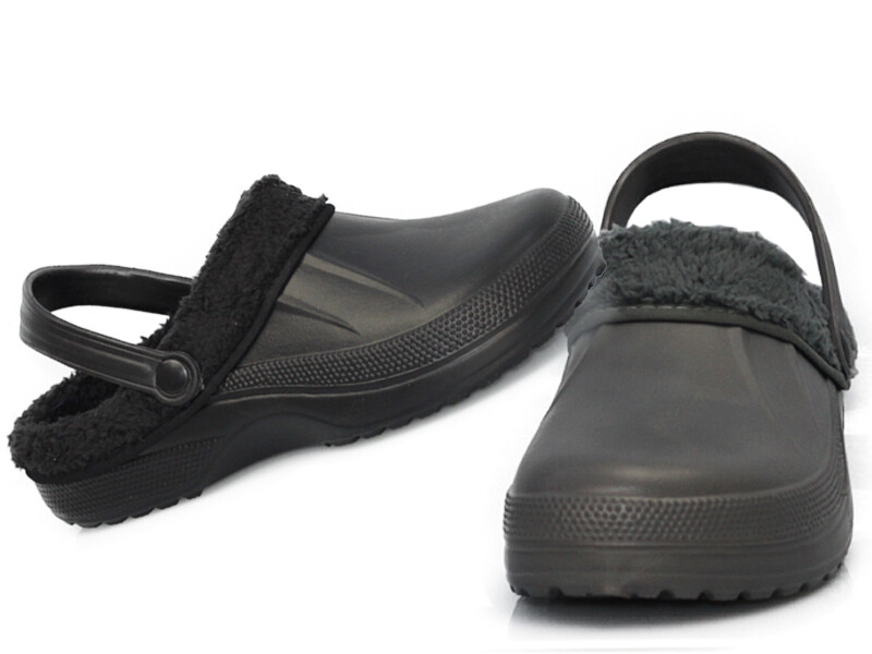 Herren Winter Clogs Mit Fellfutter – Rutschfeste Hausschuhe Für Innen & Außen, Wasserdicht, Waschbar