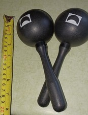 Black Pair Plastic Maracas 8 INCH