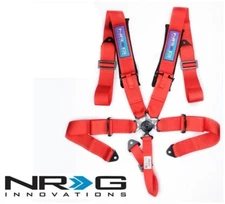 NRG 5 POINT SFI APPROVED CAM LOCK SEAT BELT HARNESS IN RED SBH-B6PCRD (Red)