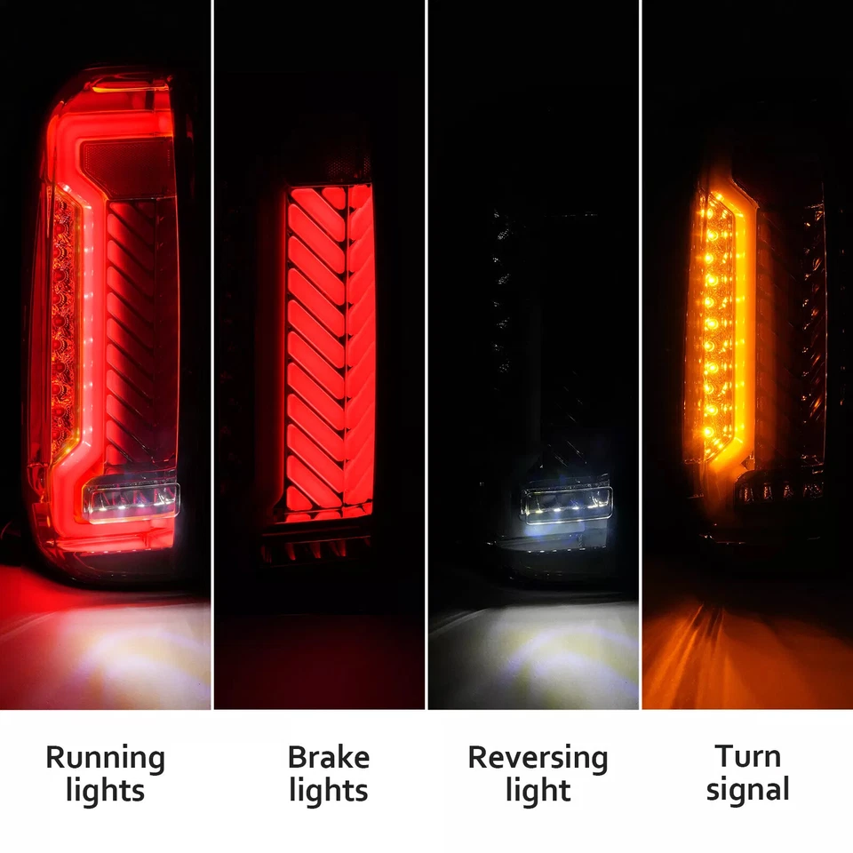 Par de luces traseras secuenciales LED de humo DOT para Nissan Frontier 2005 06 2007-2021 Foto 3 de 4
