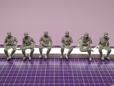 Deutsche Aufgesessene Landser/Soldaten 6er-Set Tankrider WW2 1:16