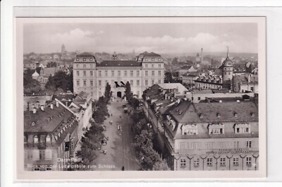 Darmstadt after 1933: View from the Ludwig Column to the Castle, Flags on the Balcony, SW
