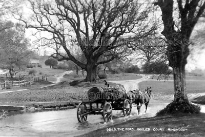 Rdr-6 Horse & Cart, The Ford, Moyles Court, Ringwood, Hampshire. Foto