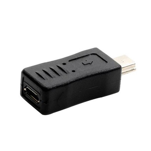 Black Micro USB Female to Mini USB Male Adapter Charger Converter AdaptorLDU.h7