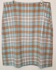 Talbots Charming Plaid A-Line Skirt Candied Blue Women's Size 4 NWT