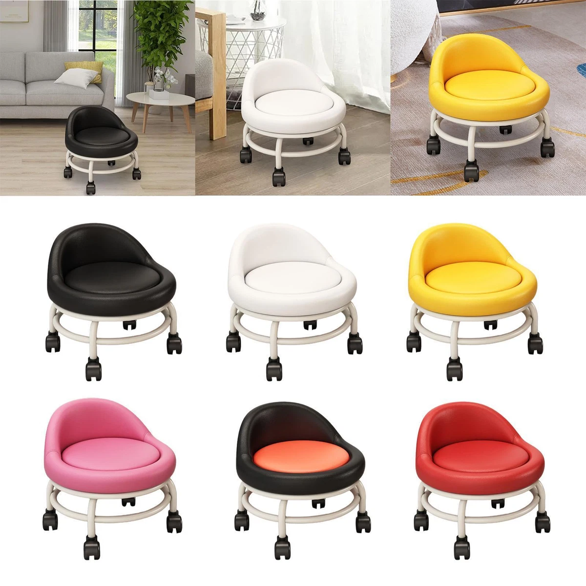 Short stool with back deals